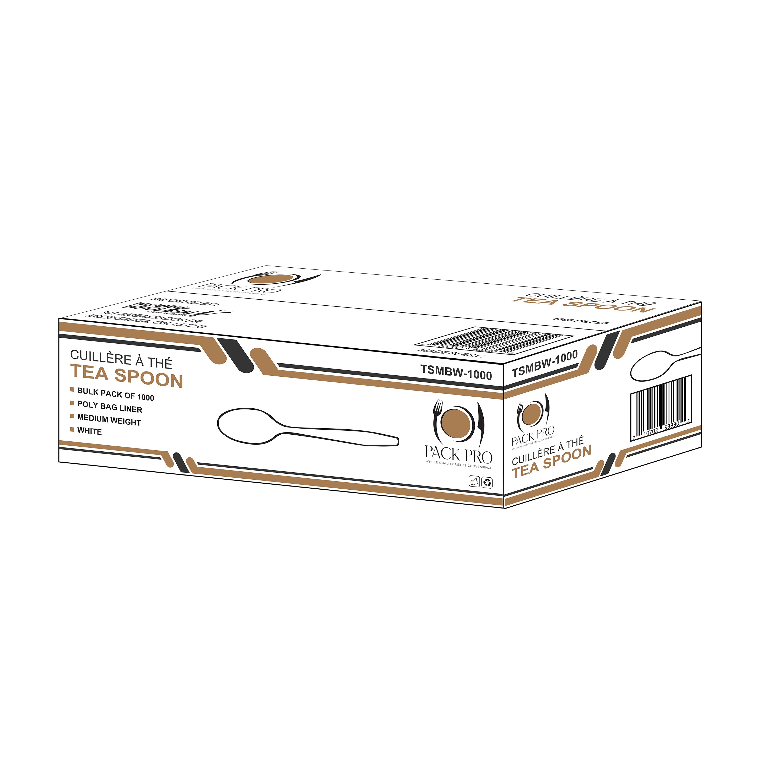 PackPro - Tea Spoon - Medium - White
