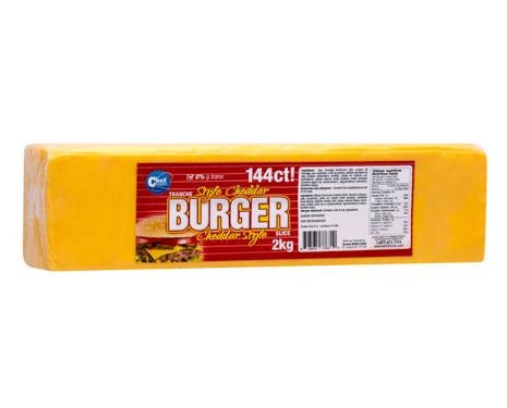 Yellow Cheddar Style Burger Slice 144ct 80631 - A2Z Cash N Carry