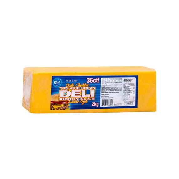 Yellow Cheddar Style  Ribbon Slice 36 ct. 80635