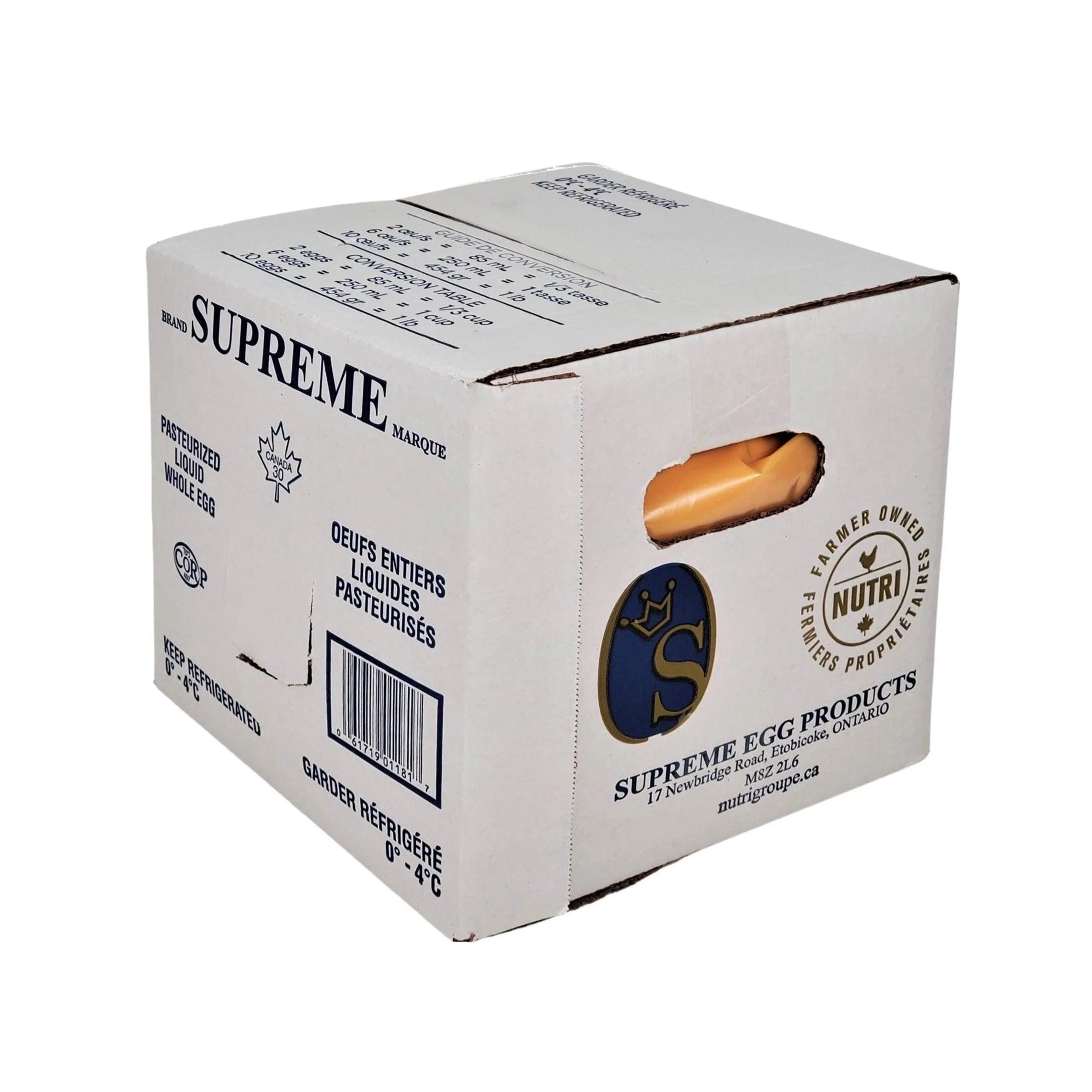 Supreme - Liquid Whole Eggs - 20Kg