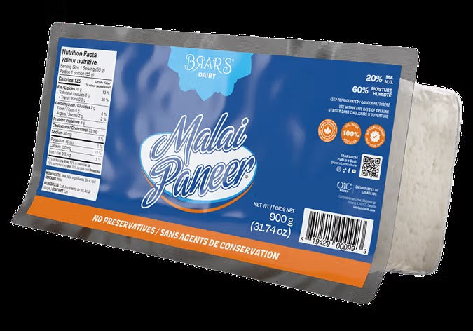 Brar's Malai Paneer - 900g - A2Z Cash N Carry