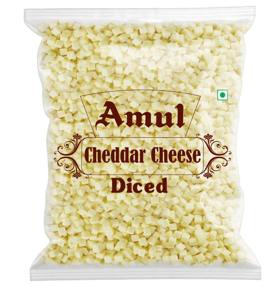 Amul Cheddar Cheese Diced - 1Kg - A2Z Cash N Carry