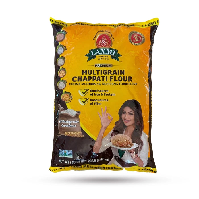 Laxmi Multigrain Chapati Flour 20Lb - A2Z Cash N Carry