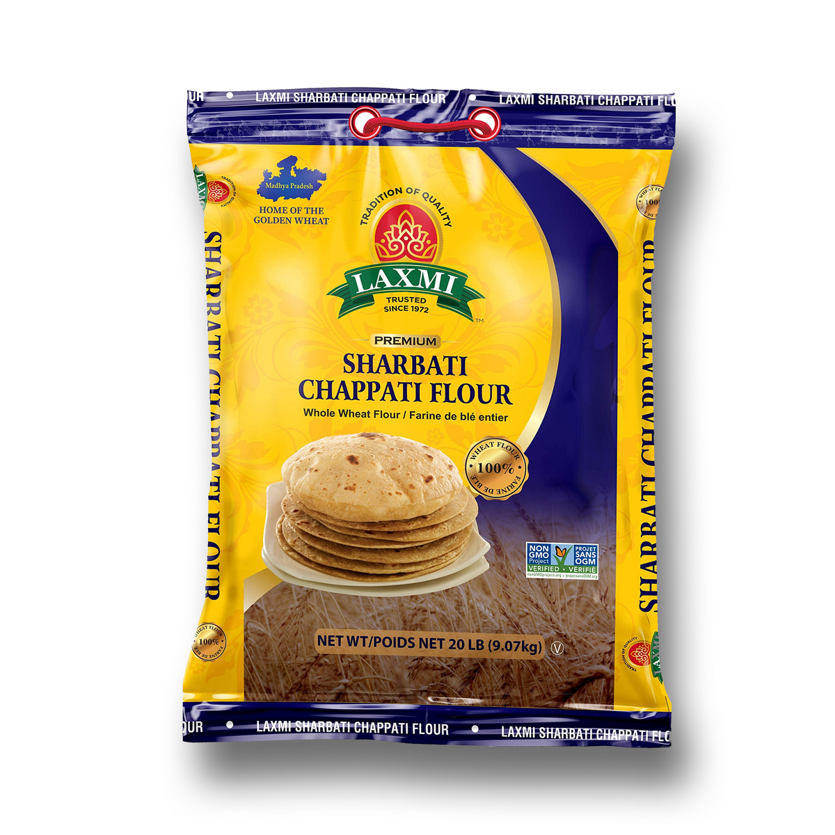Laxmi Sharbati Chapati Flour 20Lb - A2Z Cash N Carry (alternate view)