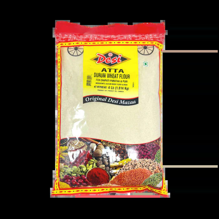 Desi Atta Whole Wheat Flour 4Lb - A2Z Cash N Carry