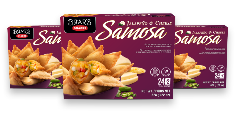 Brar's Jalapeno & Cheese Samosa 624g - A2Z Cash N Carry