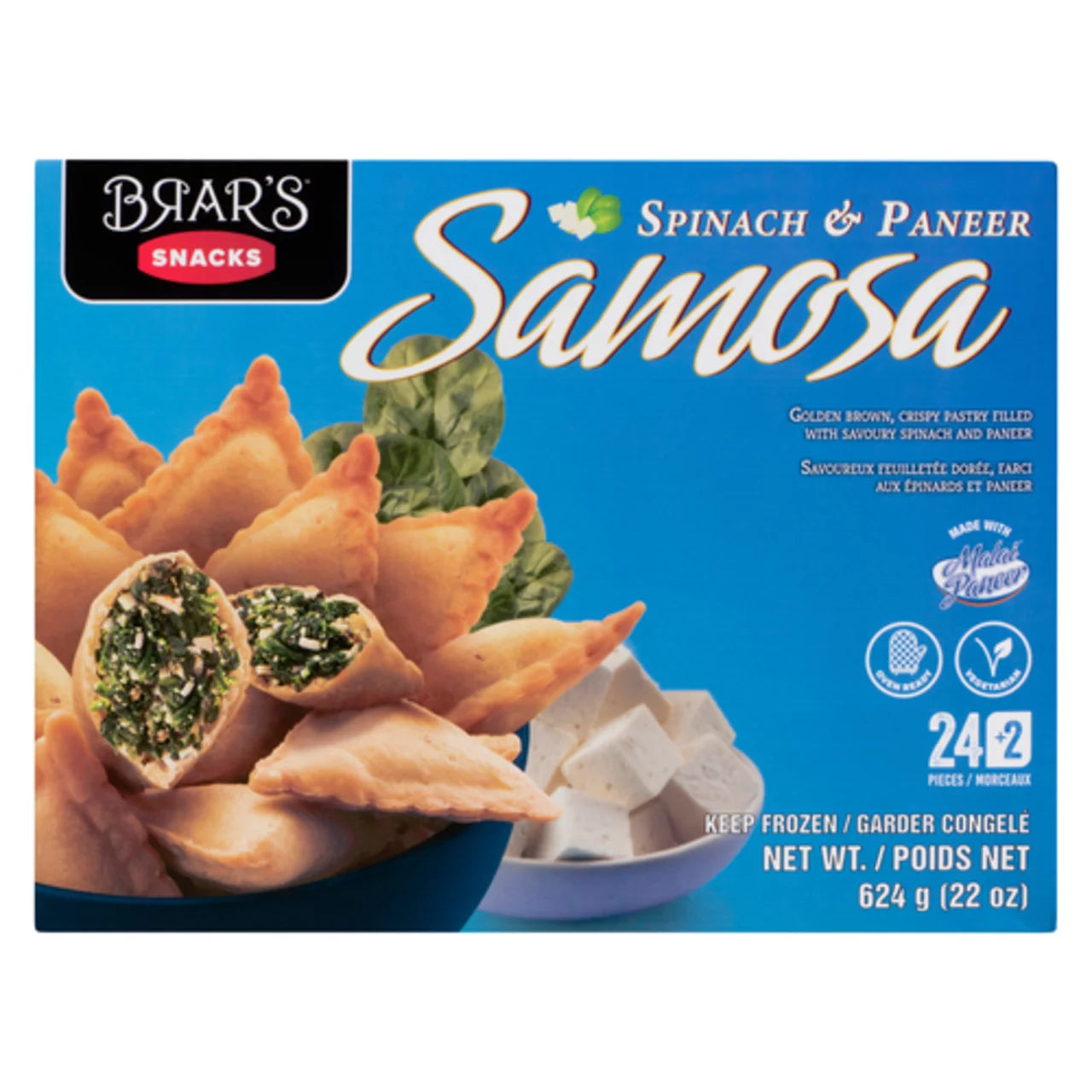 Brar's Spinach & Cheese Samosa 624g - A2Z Cash N Carry