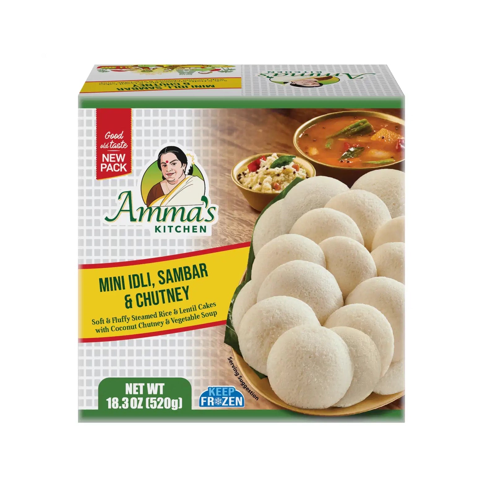 Amma's Kitchen - Mini Idli W/ Sambar & Chutney - 520g