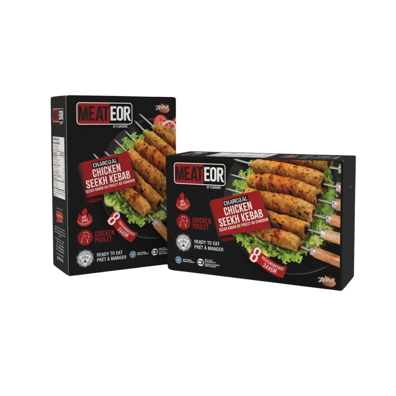 Meateor - Chicken Seekh Kebab Hot - 8Ct