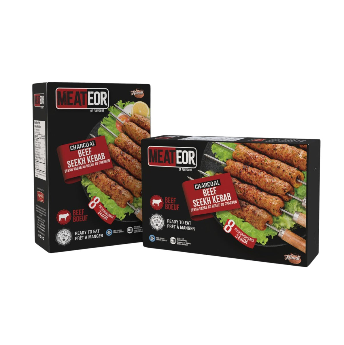 Meateor - Beef Seekh Kebab Hot - 8Ct