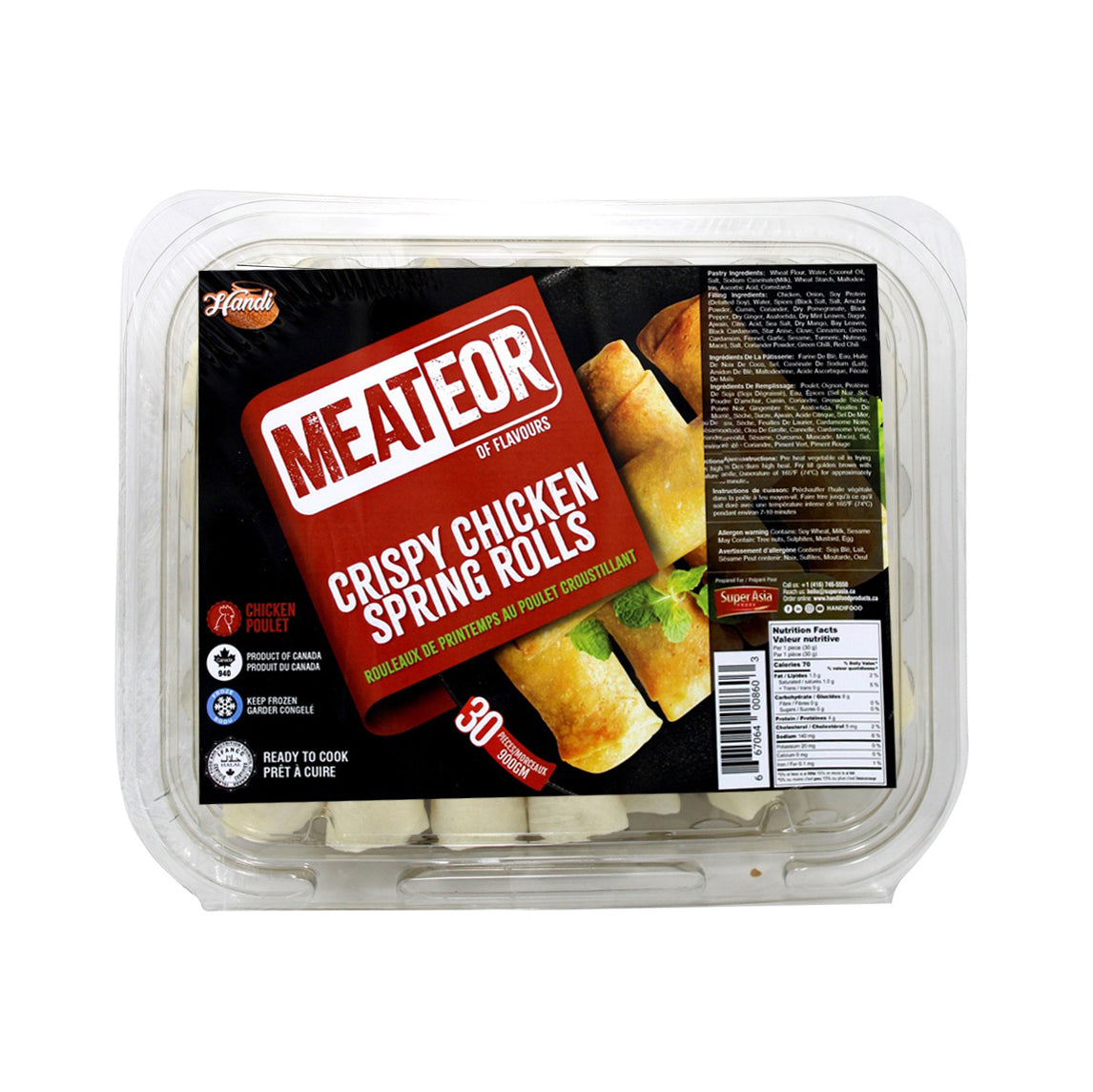 Meateor - Crispy Chicken Spring Roll - 30Ct