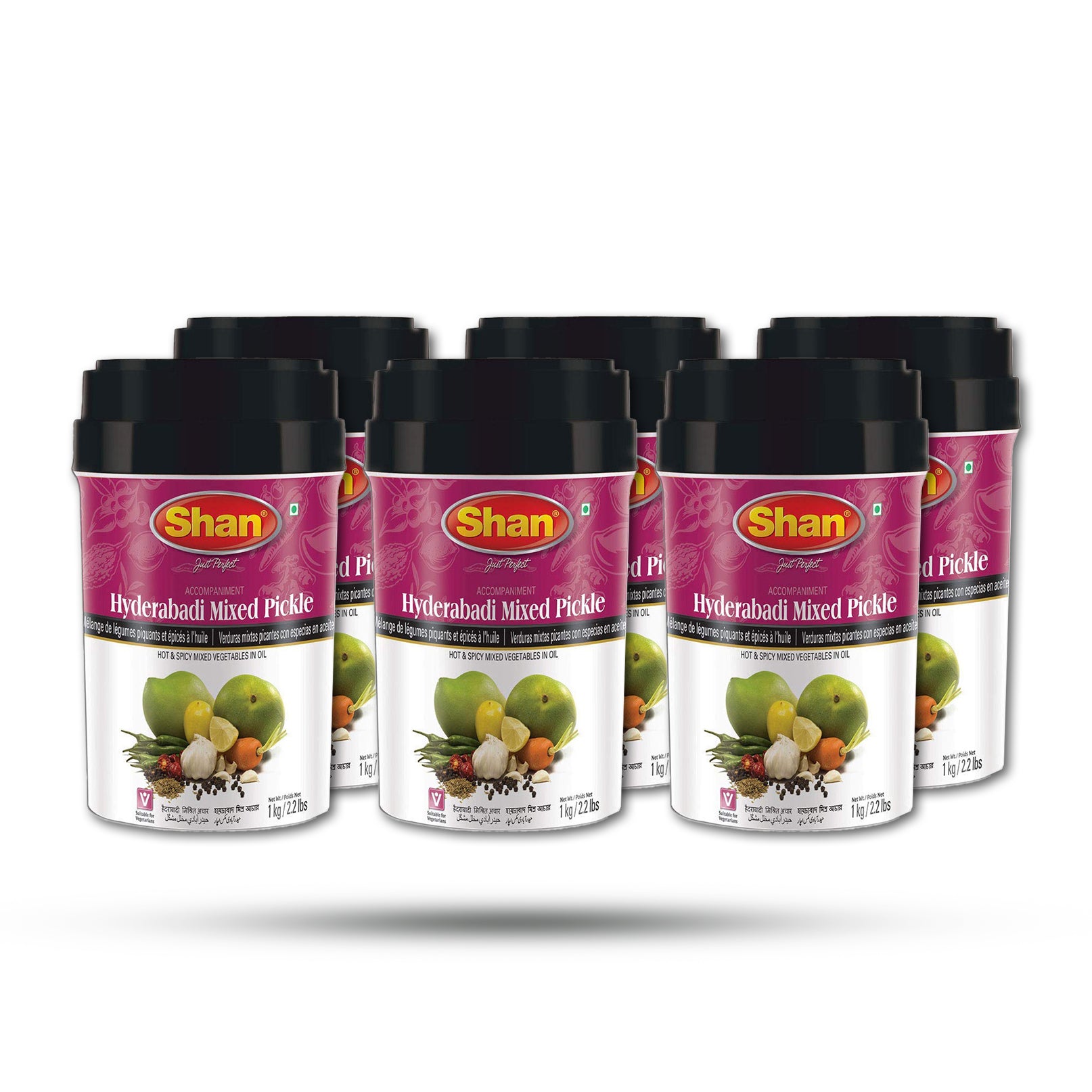 Shan Hyderabadi Mixed Pickle - Premium 1kg - A2Z Cash N Carry (case pack)