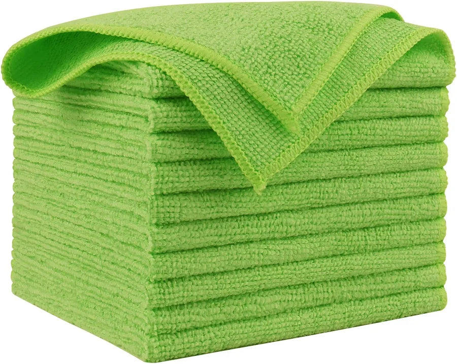 MicroFibre Towel - 40x40cm - Green - 10Ct