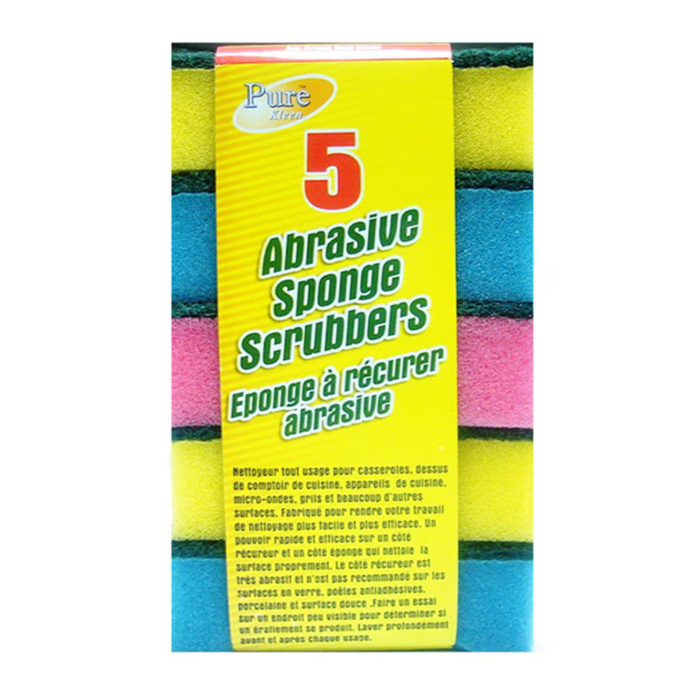 Pure Abrasive - Sponge Scrubber - 5Ct