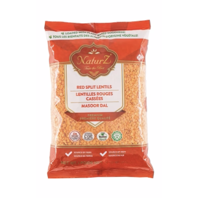 NaturZ - Red Split Lentils - 2Lb