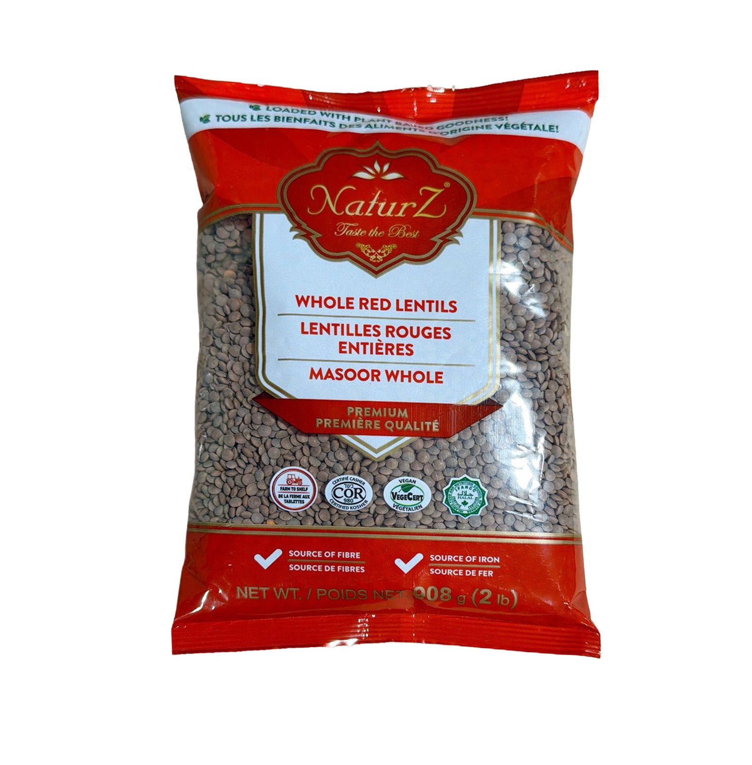 NaturZ - Masoor Whole - 2Lb