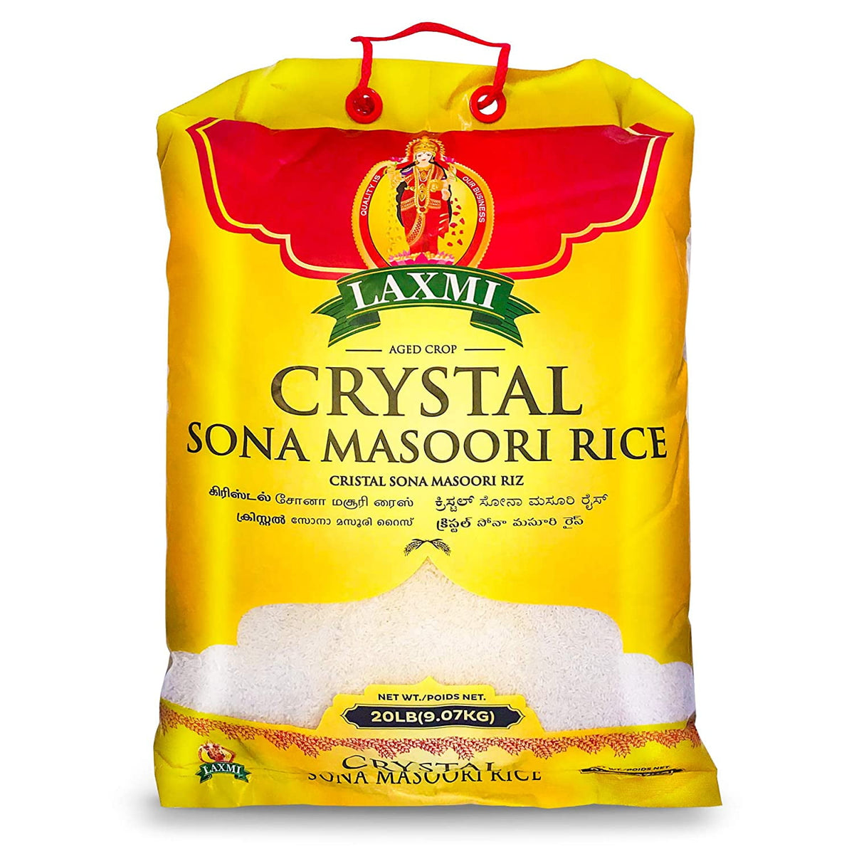 Laxmi Crystal Sona Masoori Rice 20Lb - A2Z Cash N Carry