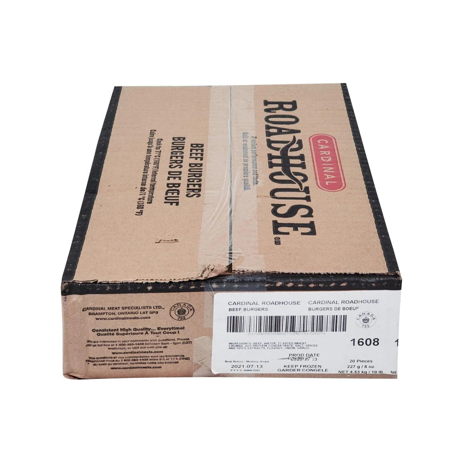 Cardinal 6 Oz Roadhouse Beef Burgers 1606