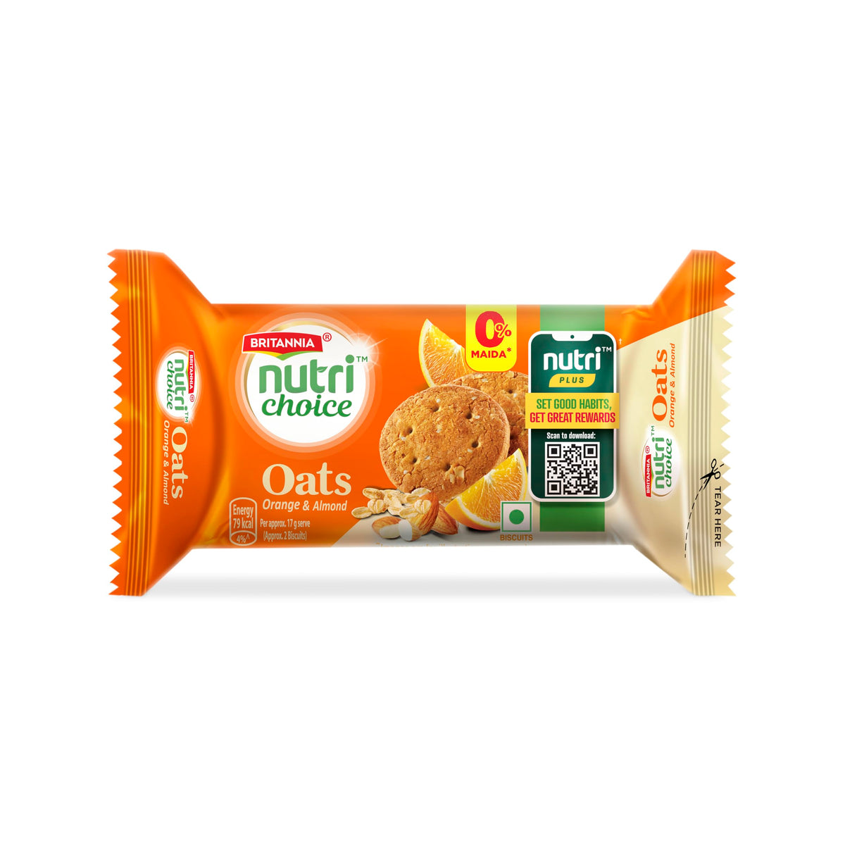 Britannia Nutri Choice Oats Orange 75g - A2Z Cash N Carry