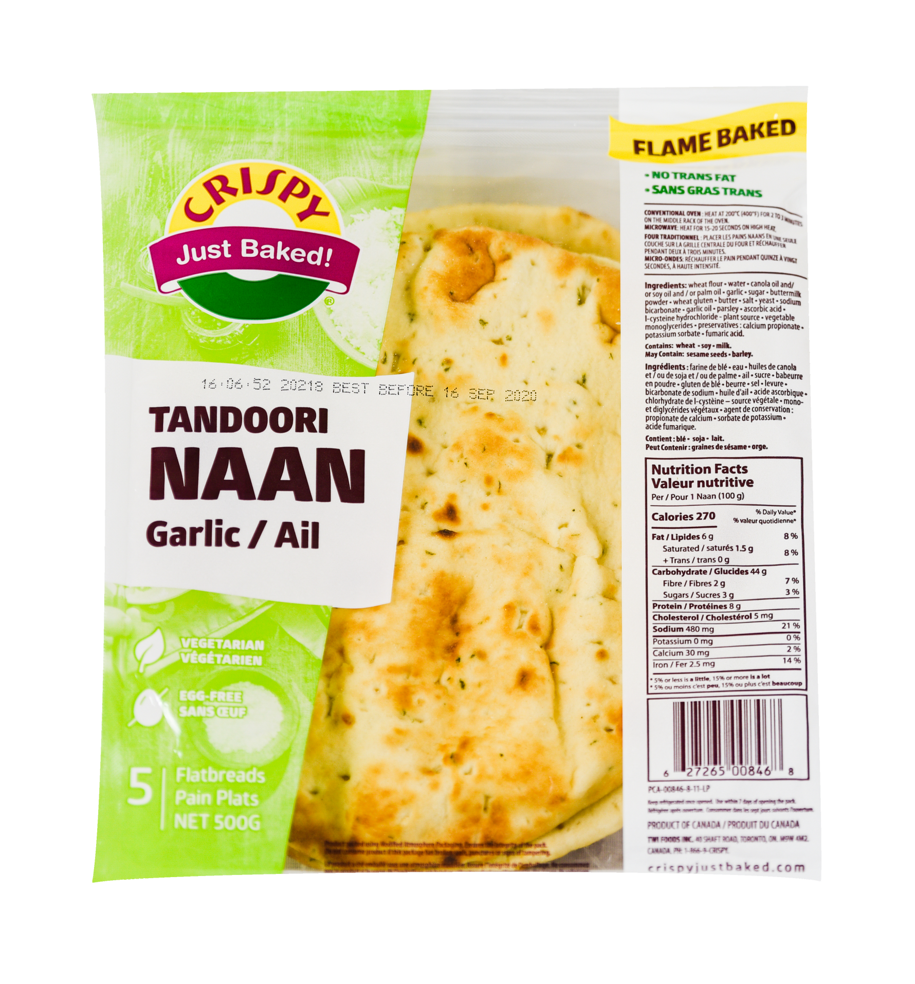 Crispy - Garlic Naan - 500g