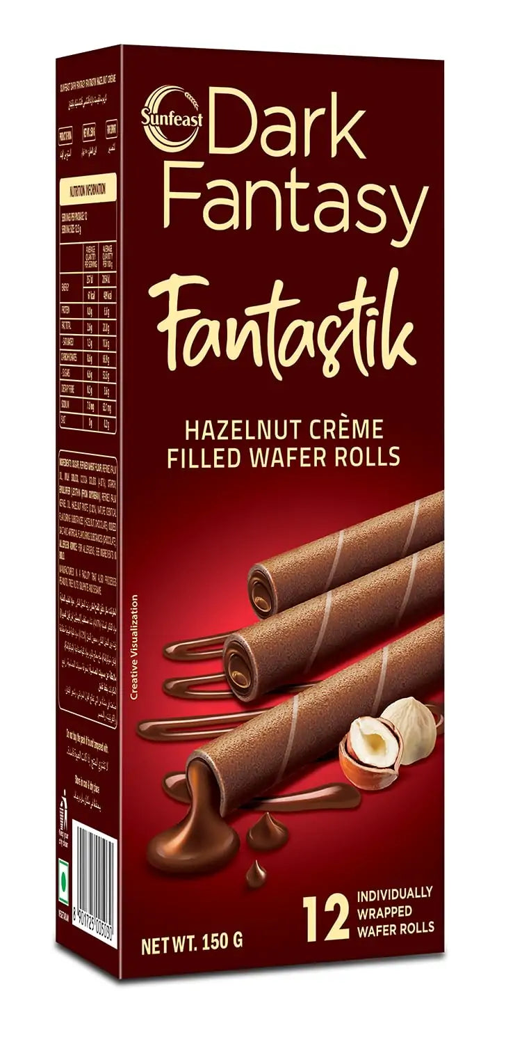 Sunfeast - Dark Fantasy Fantastik - Hazelnut Creme - 150g