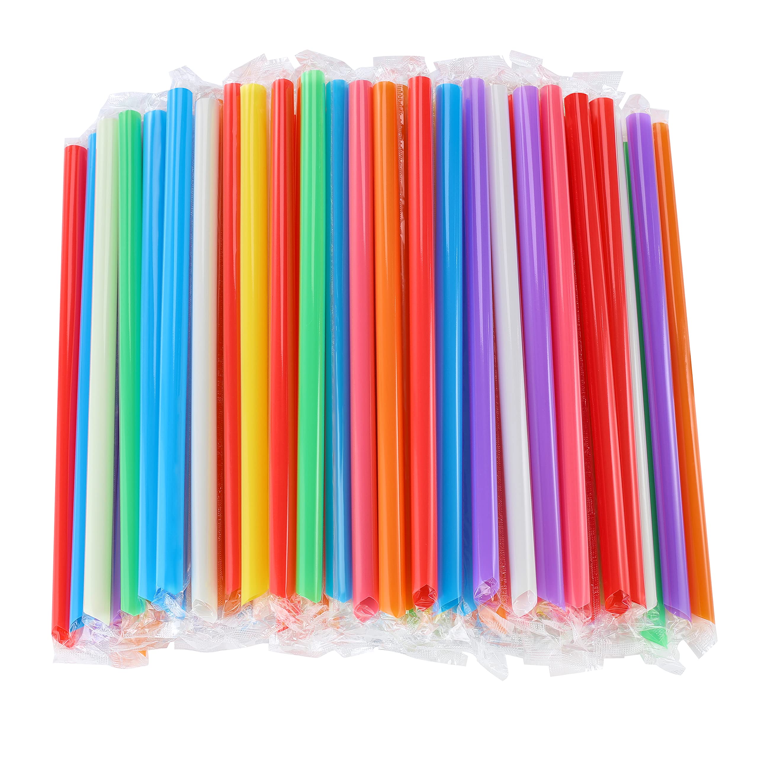 Value+ - 8" Bubble Tea Straws - Assorted Colours - Plastic