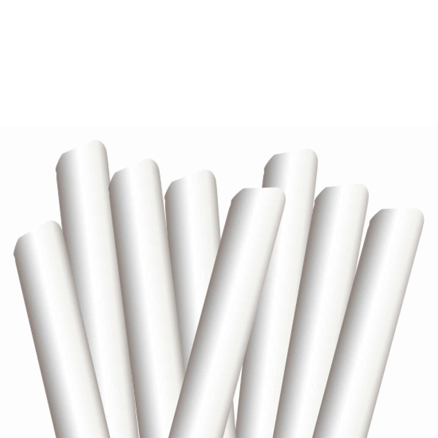 Ecogreen - 6" Cocktail Paper Straws - 6mm - Unwrapped - 200Ct