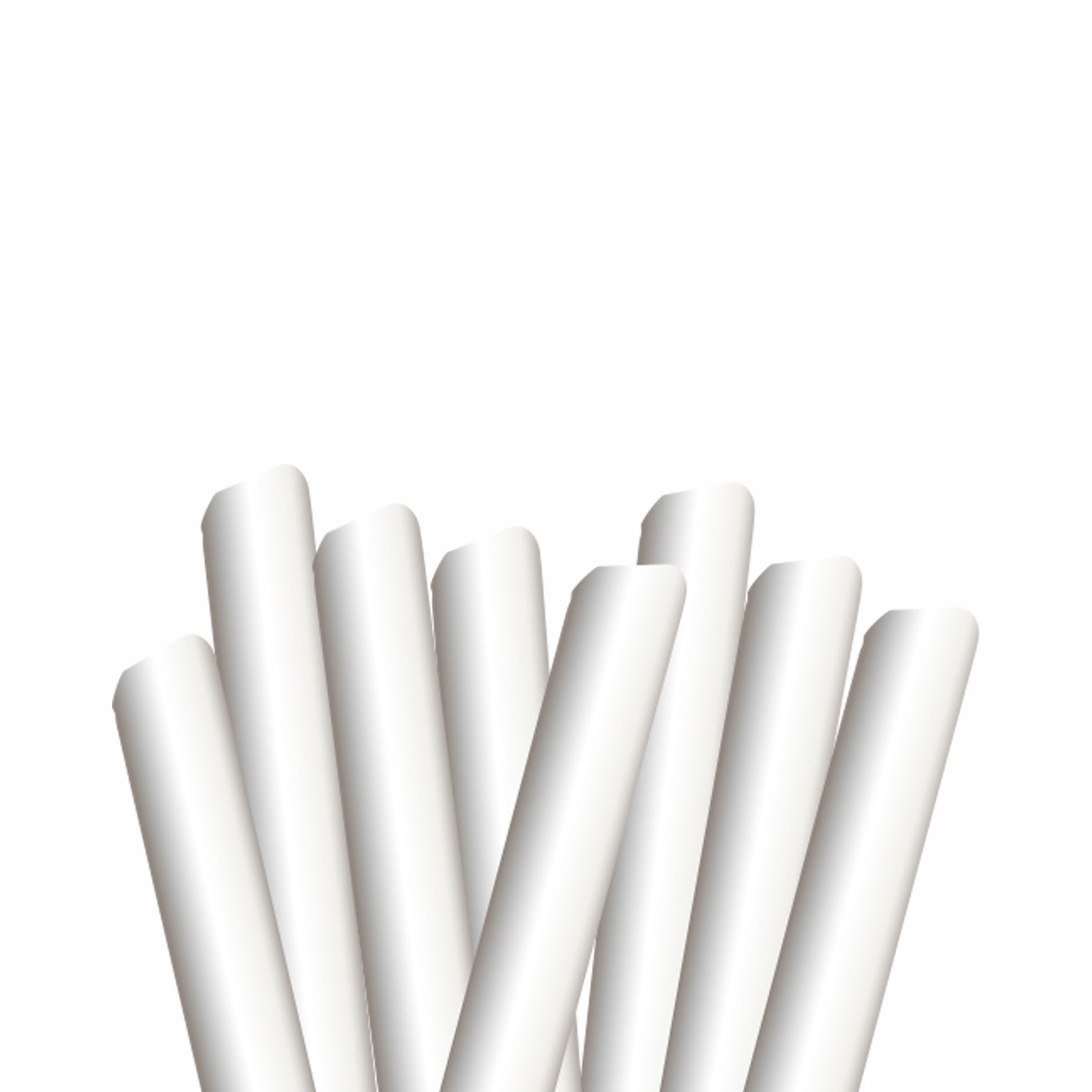 Ecogreen - 8" Jumbo Paper Straws - Wrapped - 200Ct