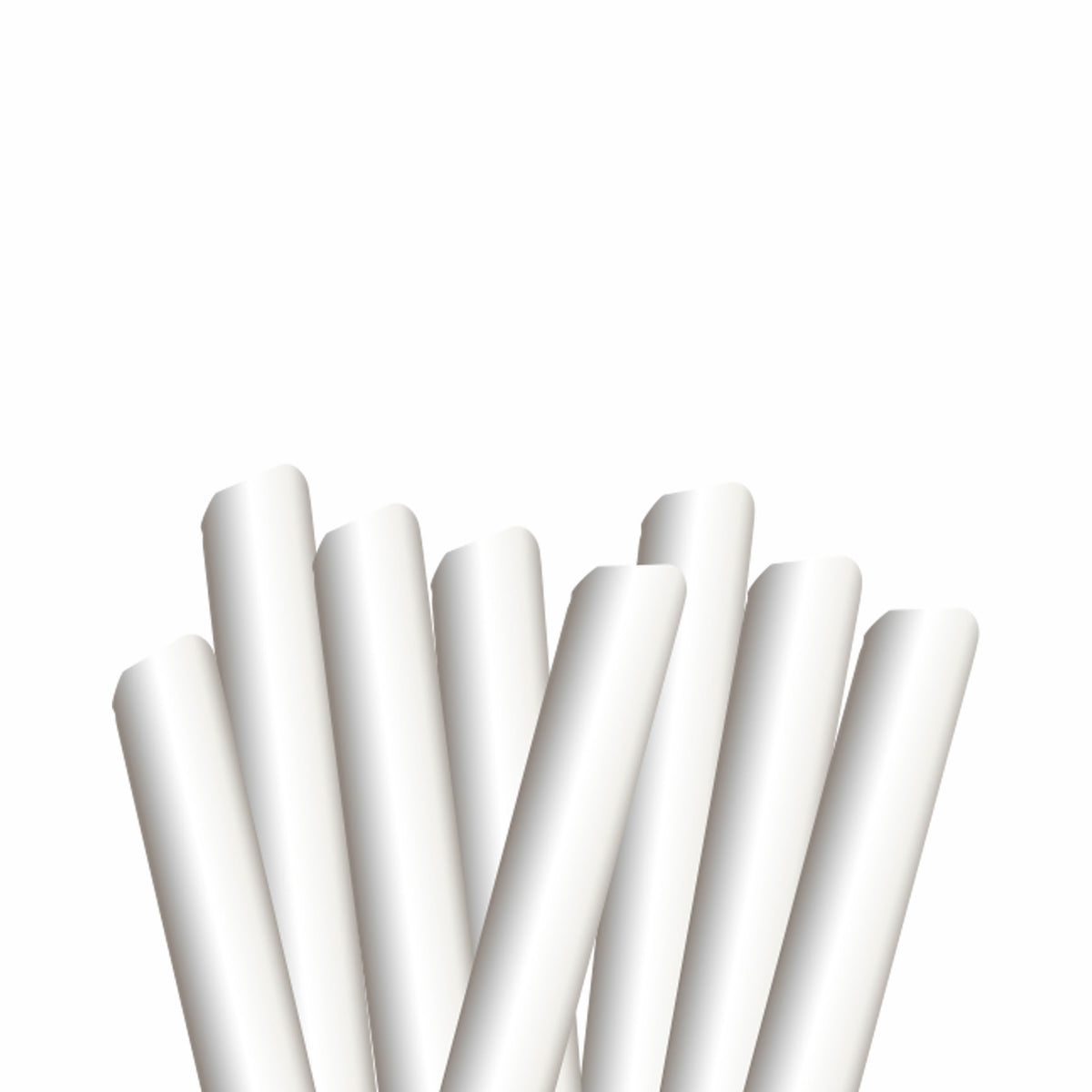 Ecogreen - 8" Jumbo Paper Straws - Wrapped - 200Ct