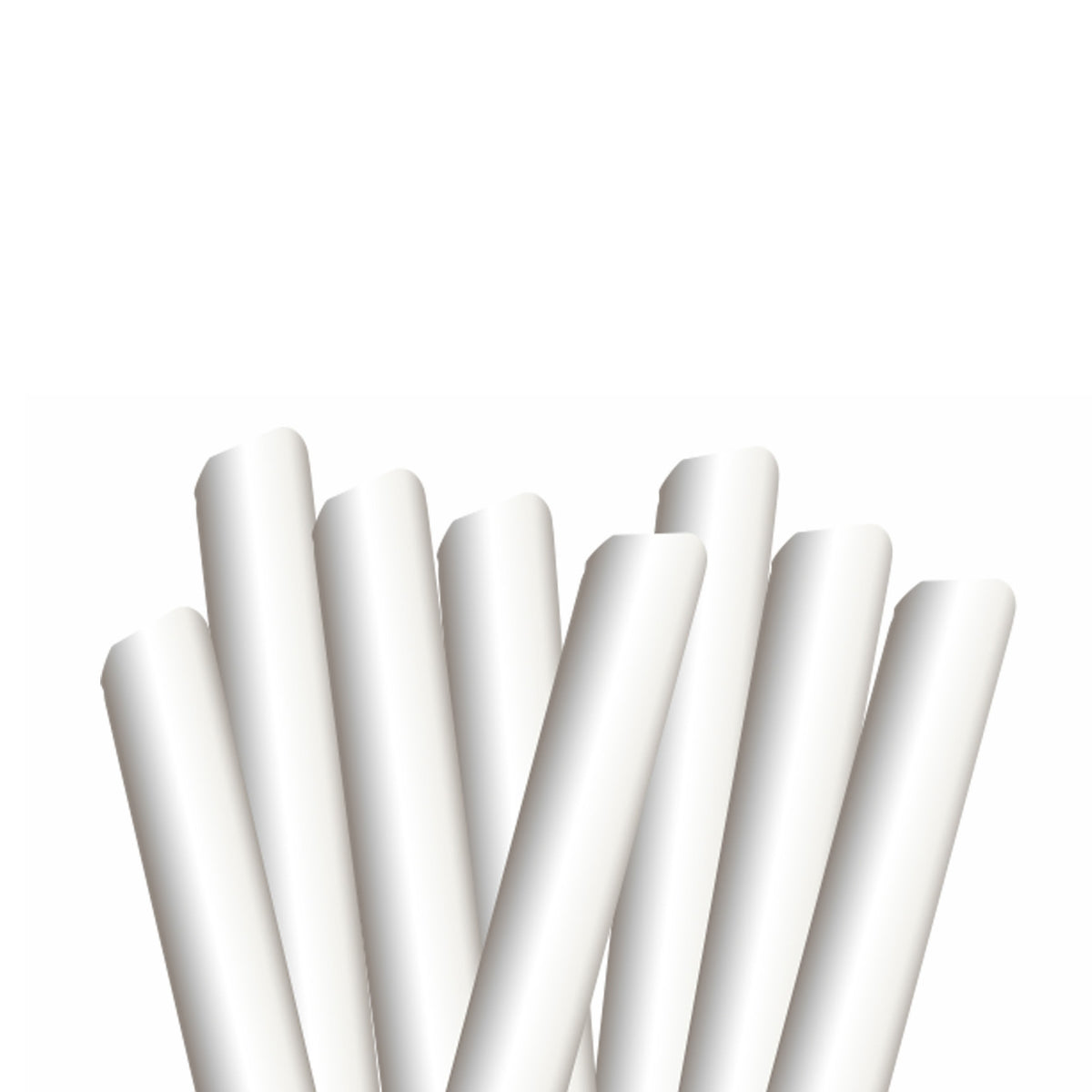 Ecogreen - 8" Milkshake Paper Straws - Wrapped - 200Ct