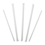 Hy StixEco Straw Milkshake Paper 8" White STRE-MS-8WT unwrapped