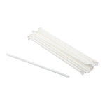 Hy StixEco Straw Milkshake Paper 8" White STRE-MS-8WT unwrapped