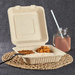 PPP Ecomates 9X9 Bagasse Container - 1 Comp 50 ct - A2Z Cash N Carry (alternate view)