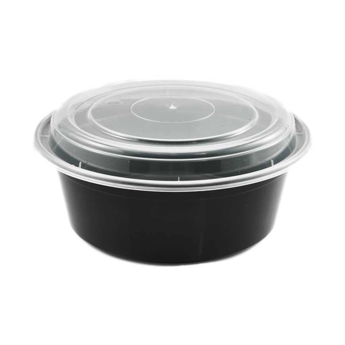 Round Black Plastic Bowl - 32 Oz