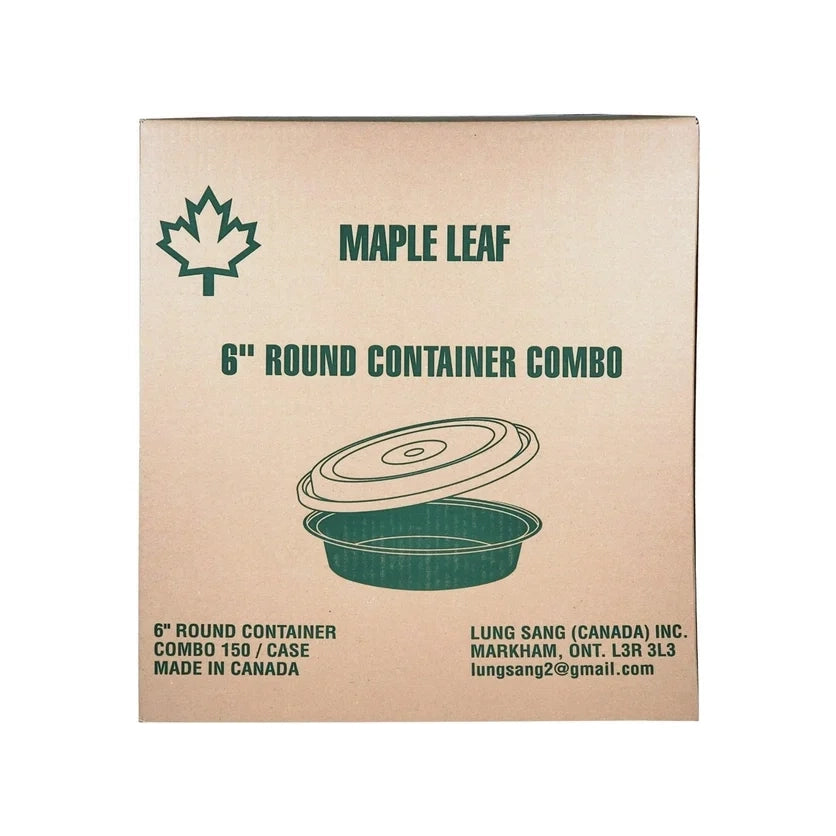 Maple - 6" Plastic Round Container Set - Black