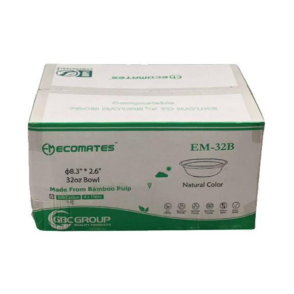 Ecomates - 24oz Round Natural Pulp Bowl