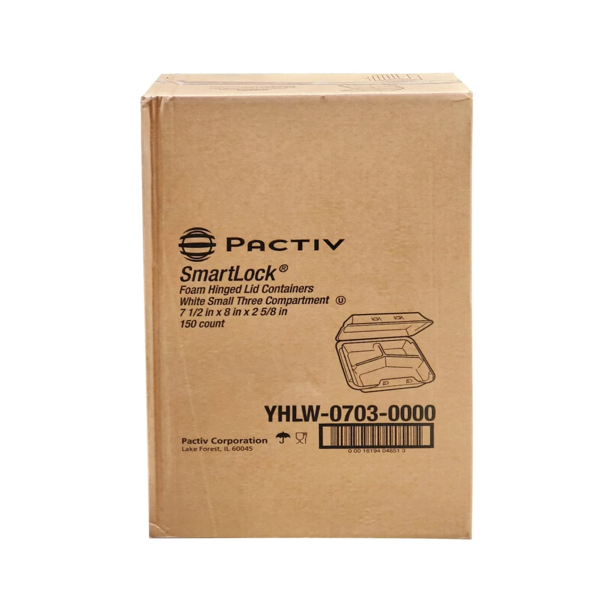 Pactiv - Hinged Foam Container - YHLW-0703