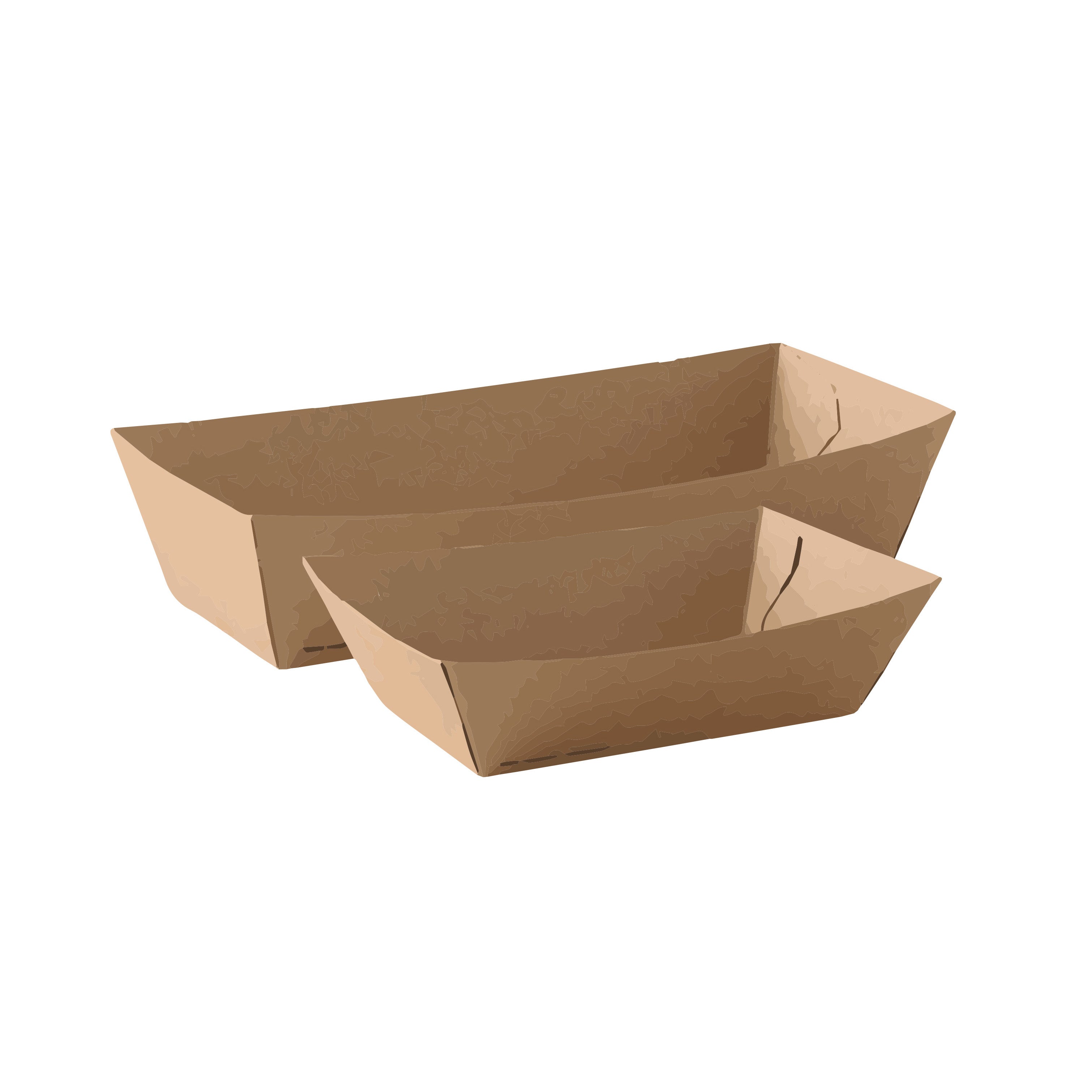 EcoGreen/Eco-Craze - Food Trays - Kraft - #3 - 2Lb