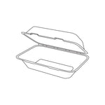 EcoGreen - 9X6X3 Bagasse Hinged Lid Container
