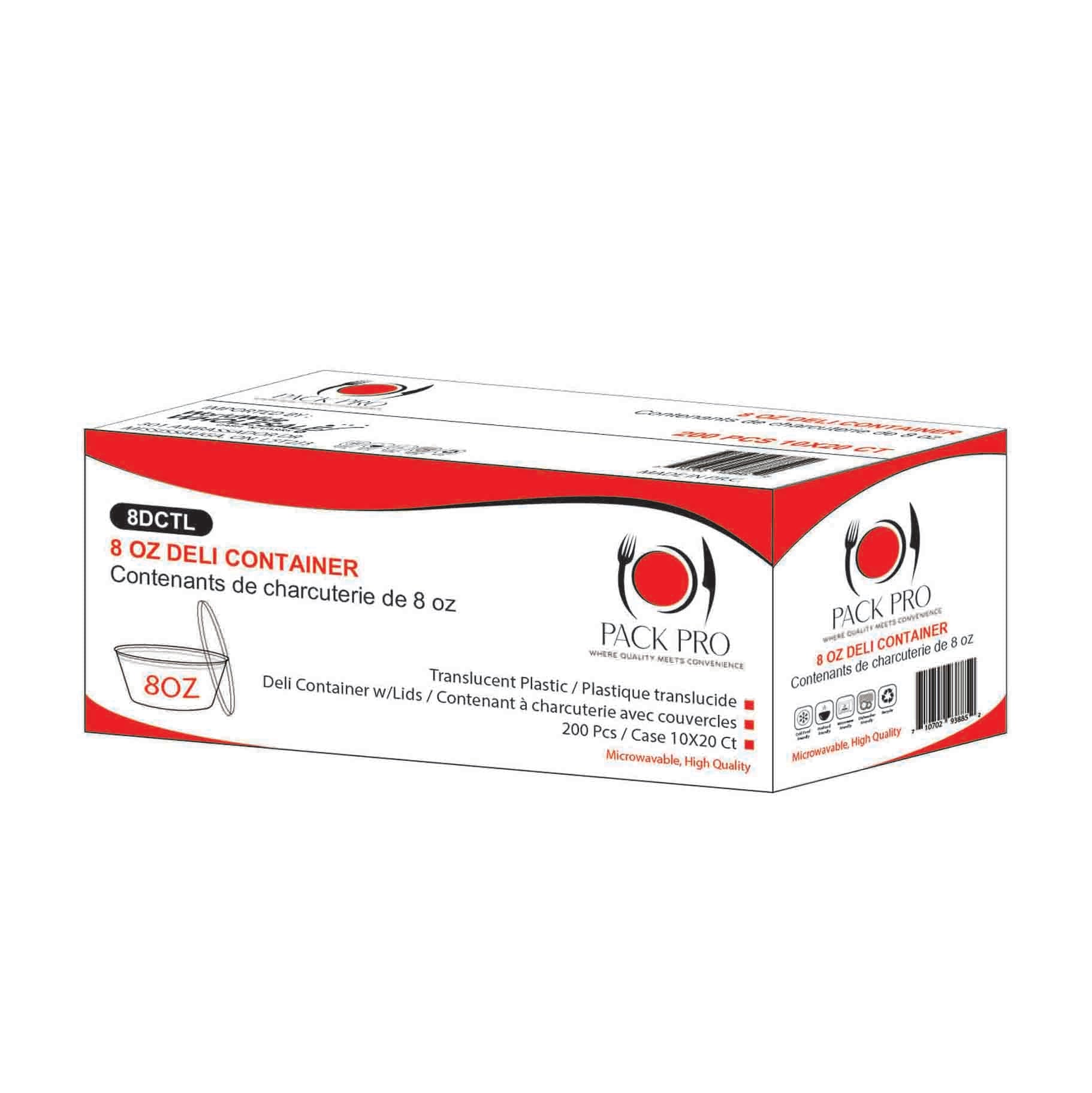 PackPro - 8oz - Deli Containers - Combo