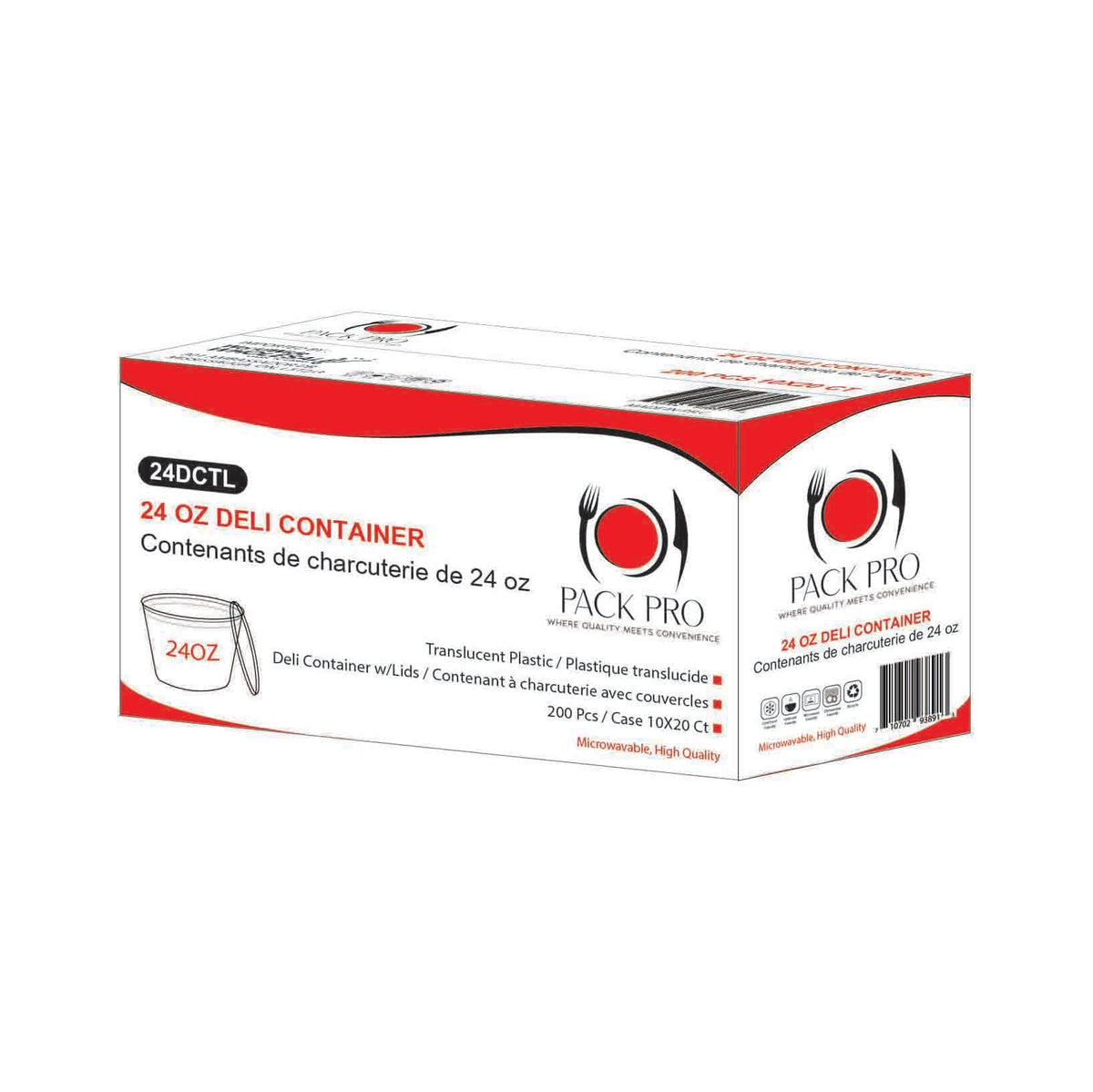 PackPro - 24oz - Deli Containers - Combo