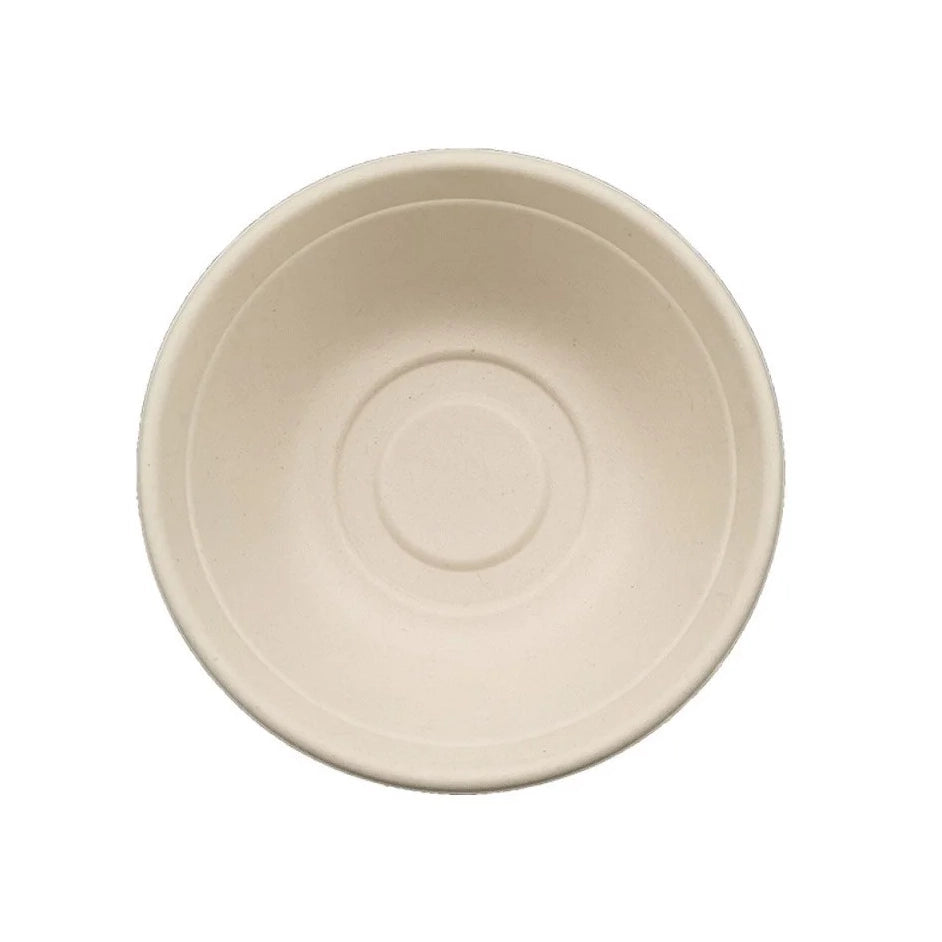 EcoGreen - 24oz Bagasse Natural Round Bowl - 50Ct