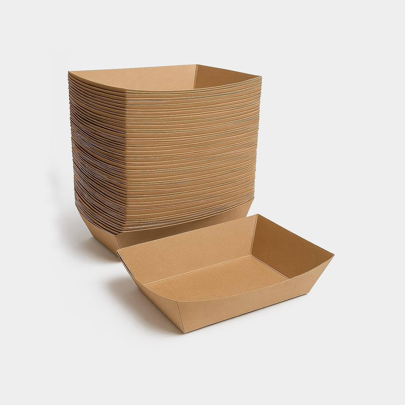 EcoGreen - Food Trays - Kraft - #3 - 125Ct