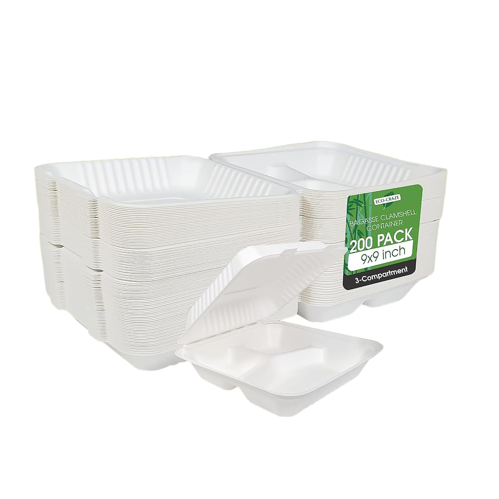EcoCraze - 9x9x3 MFPP Container - 3 Comp