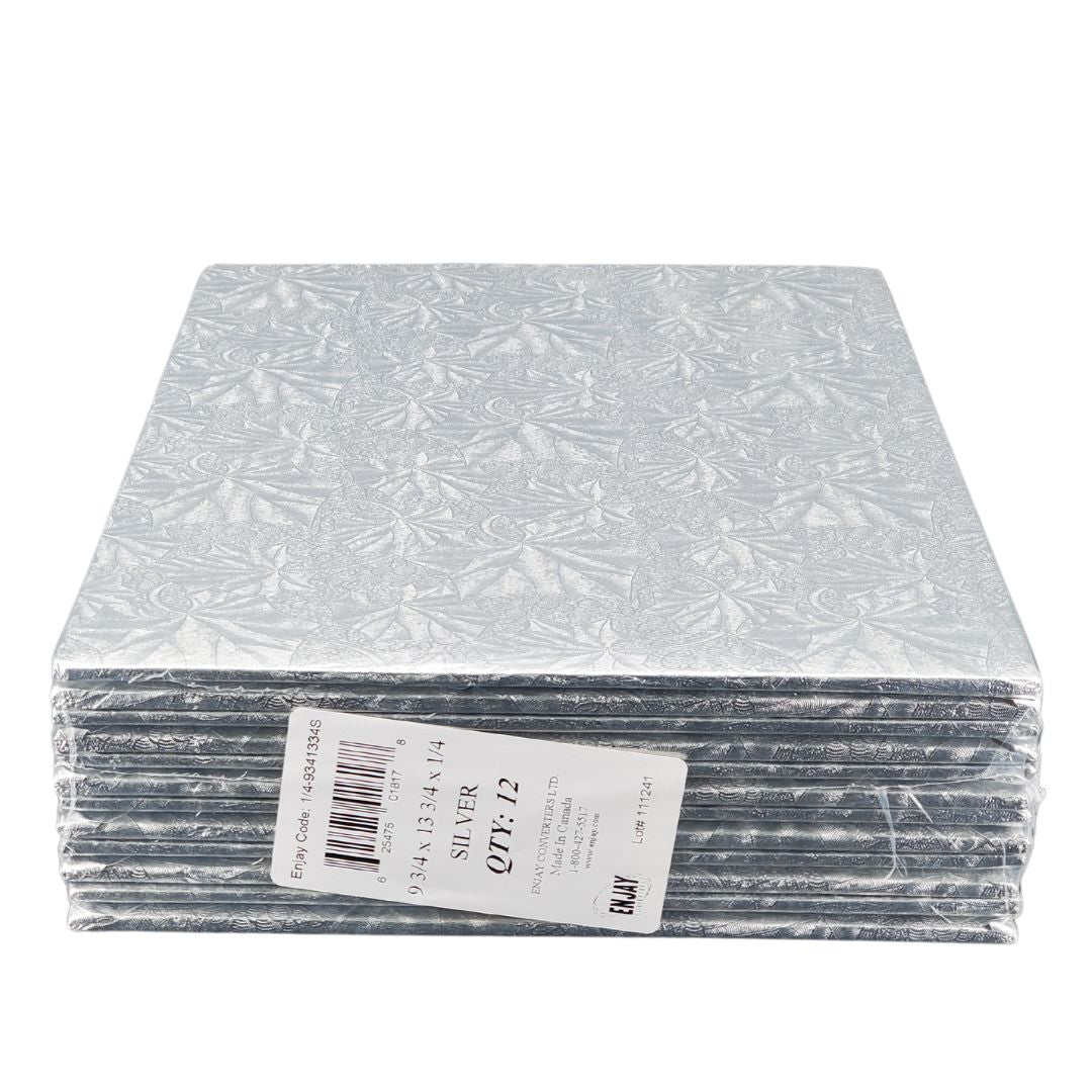Enjay Cake Board - Silver - 9.75X13.75X1/4 - A2Z Cash N Carry