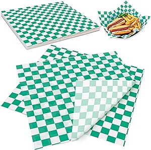 Checkered Sheets -Green - 12"x12"