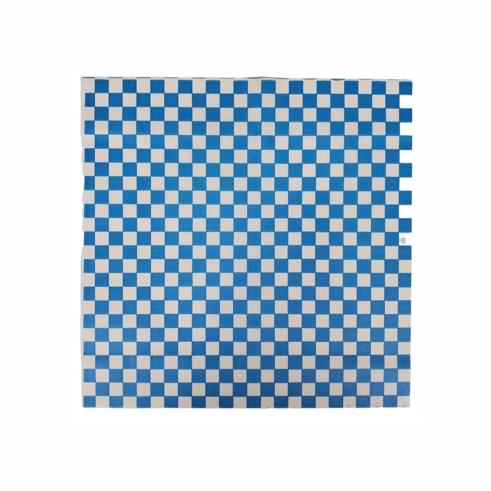 Checkered Sheets -Blue - 12"x12"