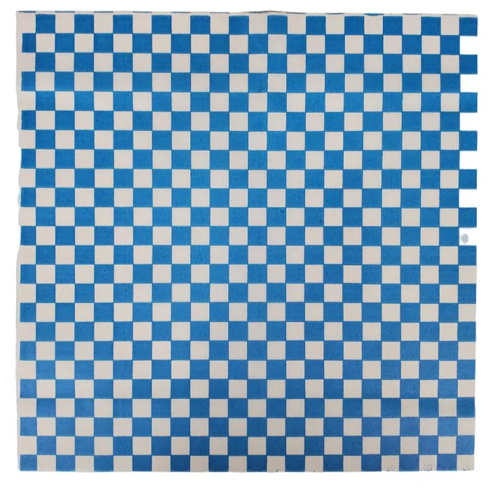Checkered Sheets -Blue - 12"x12"