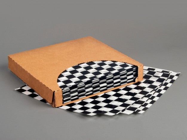 Checkered Sheets -Black - 12"x12"