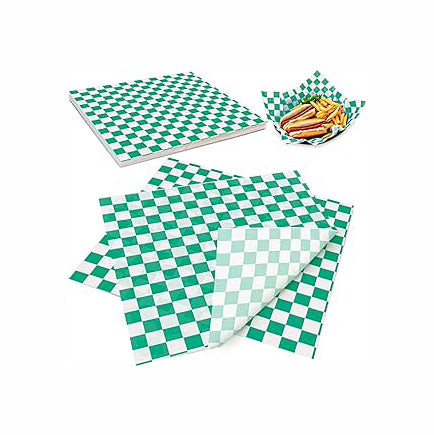 Checkered Sheets - Green - 12"x12"